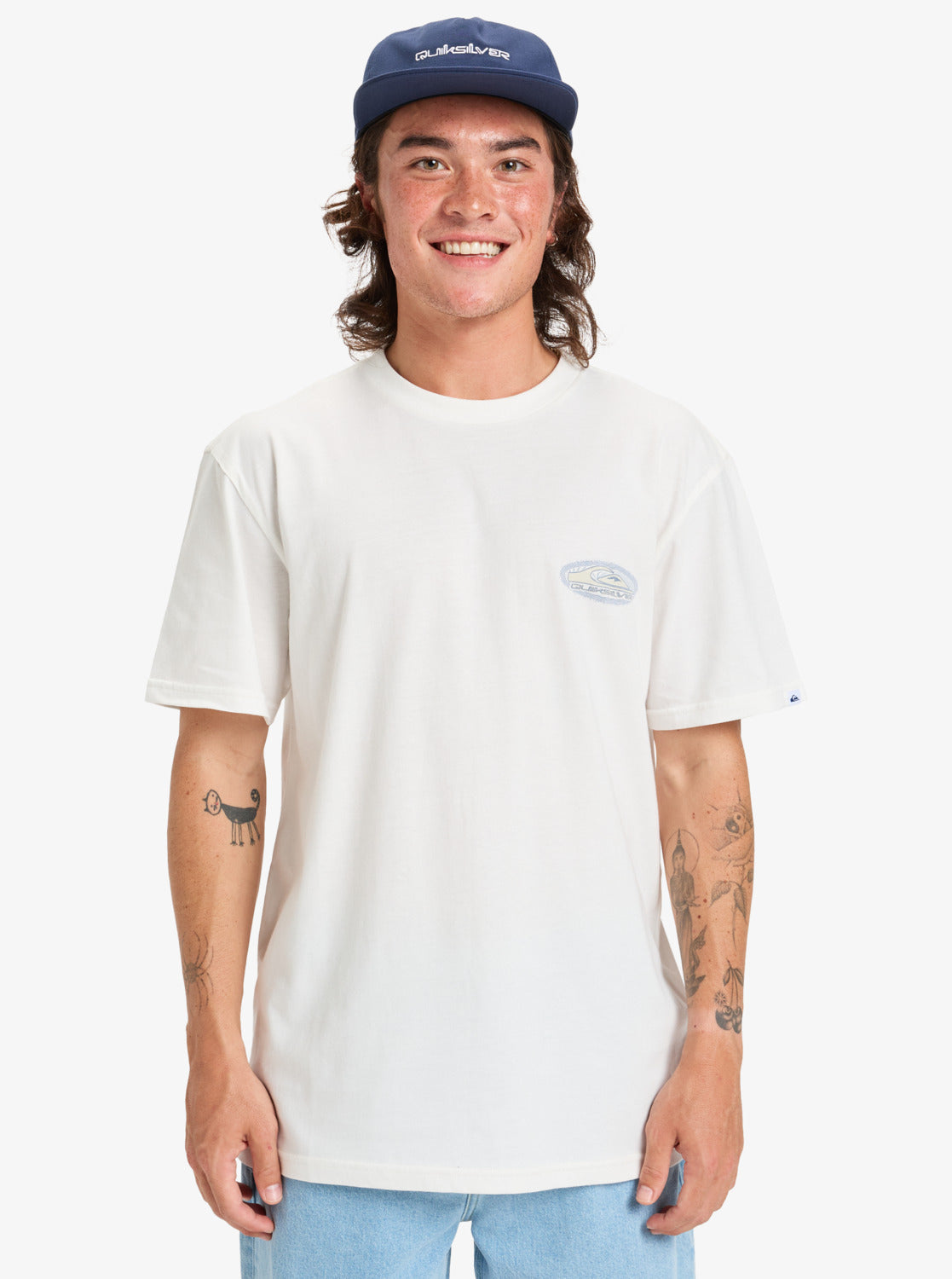 Quiksilver Mens Evo Border Lines T-Shirt - White