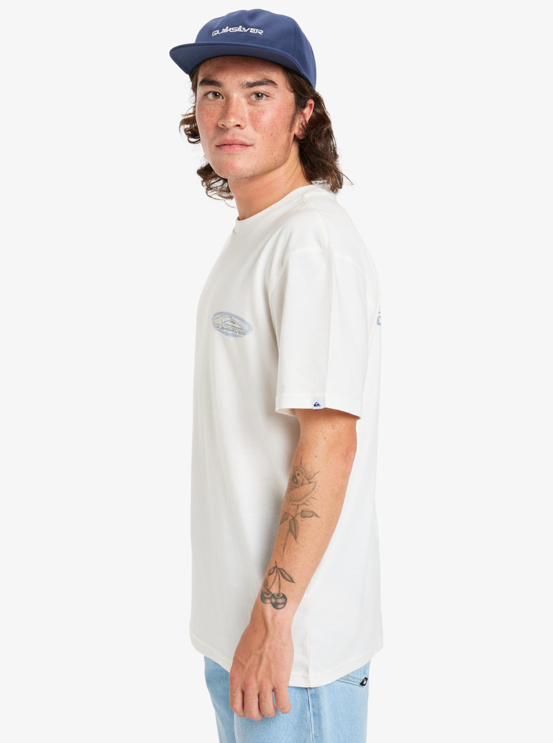 Quiksilver Mens Evo Border Lines T-Shirt - White
