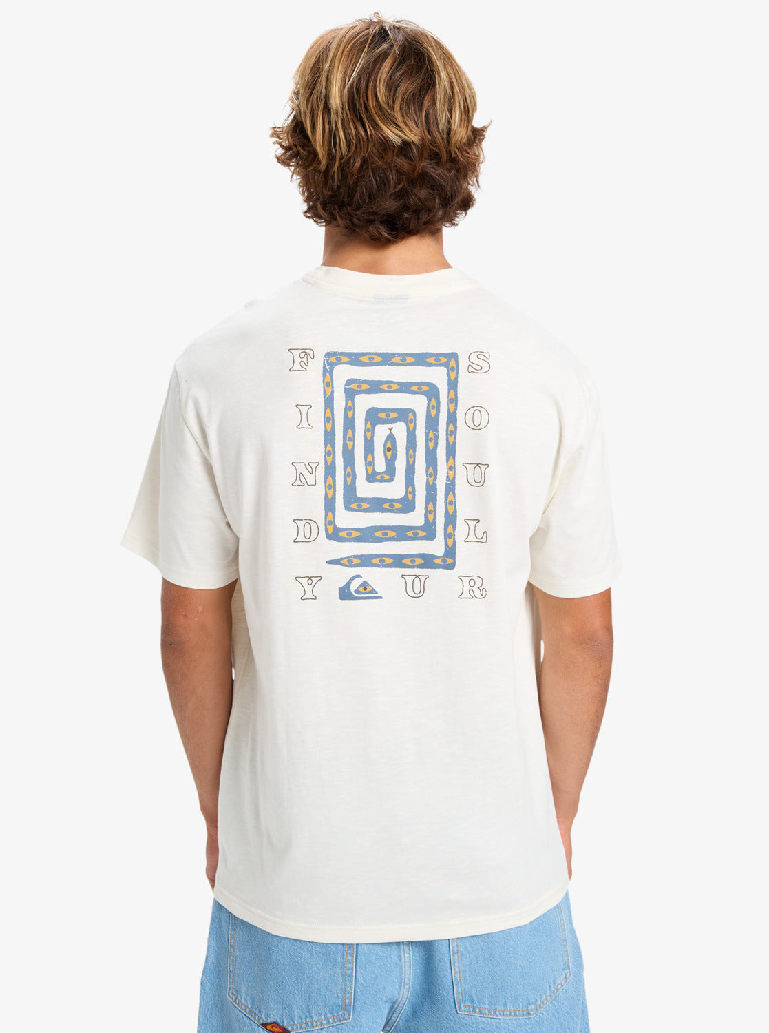Quiksilver Mens Cl Soul Maze T-Shirt - Snow White - ManGo Surfing
