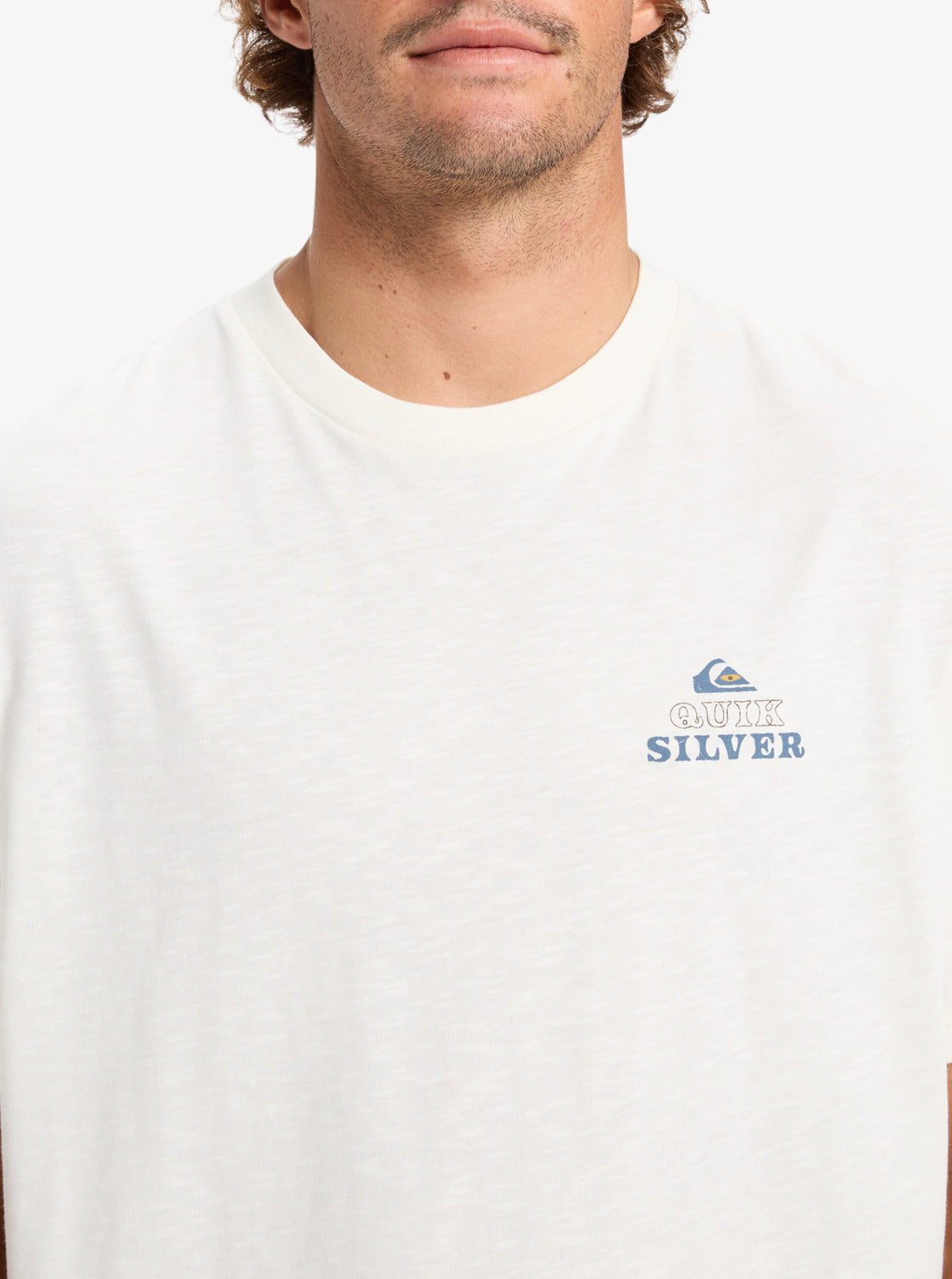Quiksilver Mens Cl Soul Maze T-Shirt - Snow White - ManGo Surfing