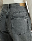 Roxy Womens Milla Wide Leg Mid Cropped Jeans - Mid Grey