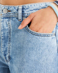 Roxy Womens Milla Wide Leg Beau Cropped Jeans - Beau Blue