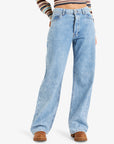 Roxy Womens Milla Wide Leg Beau Cropped Jeans - Beau Blue