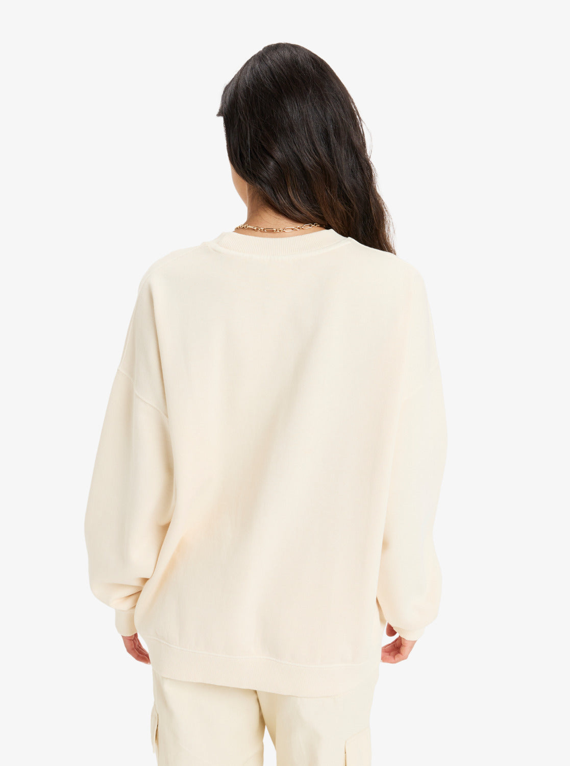 Roxy Womens Lineup Crew Neck Sweatshirt - Parchment - ManGo Surfing