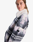 Roxy Womens Feels Like Winter Oversized Sherpa Zip Jacket - Parchment