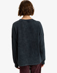 Roxy Womens Eastside Midweight Crew Neck Top - Anthracite - ManGo Surfing
