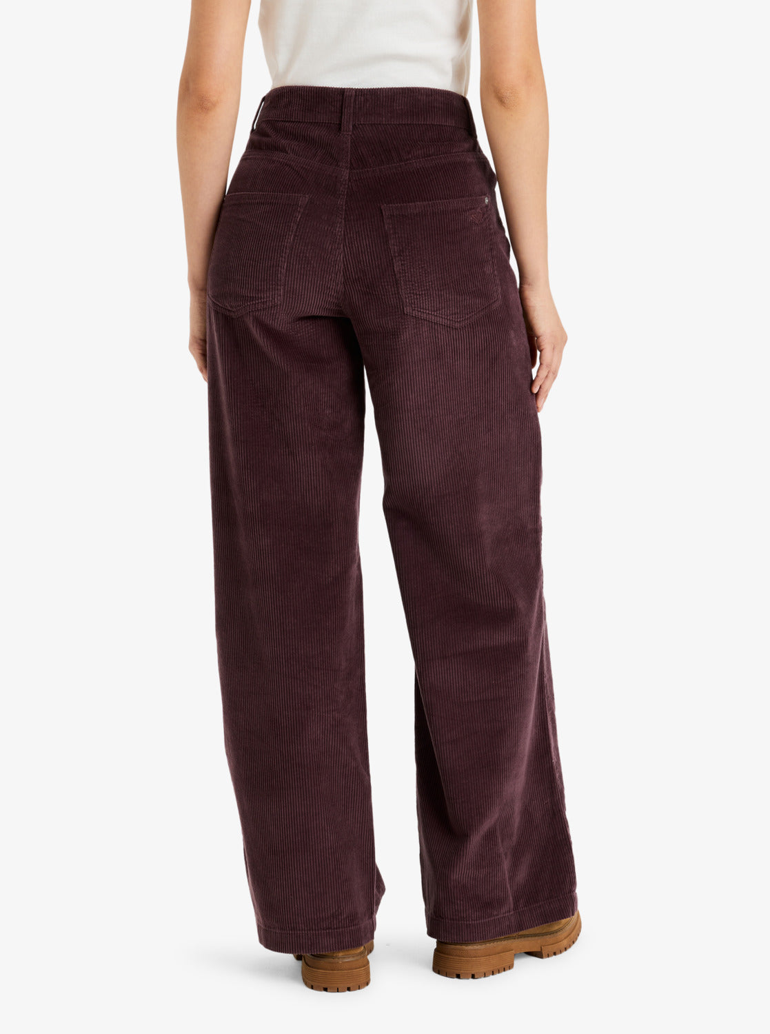 Roxy Womens Surf On Cloud Corduroy Wide Leg Trousers - Huckleberry - ManGo Surfing