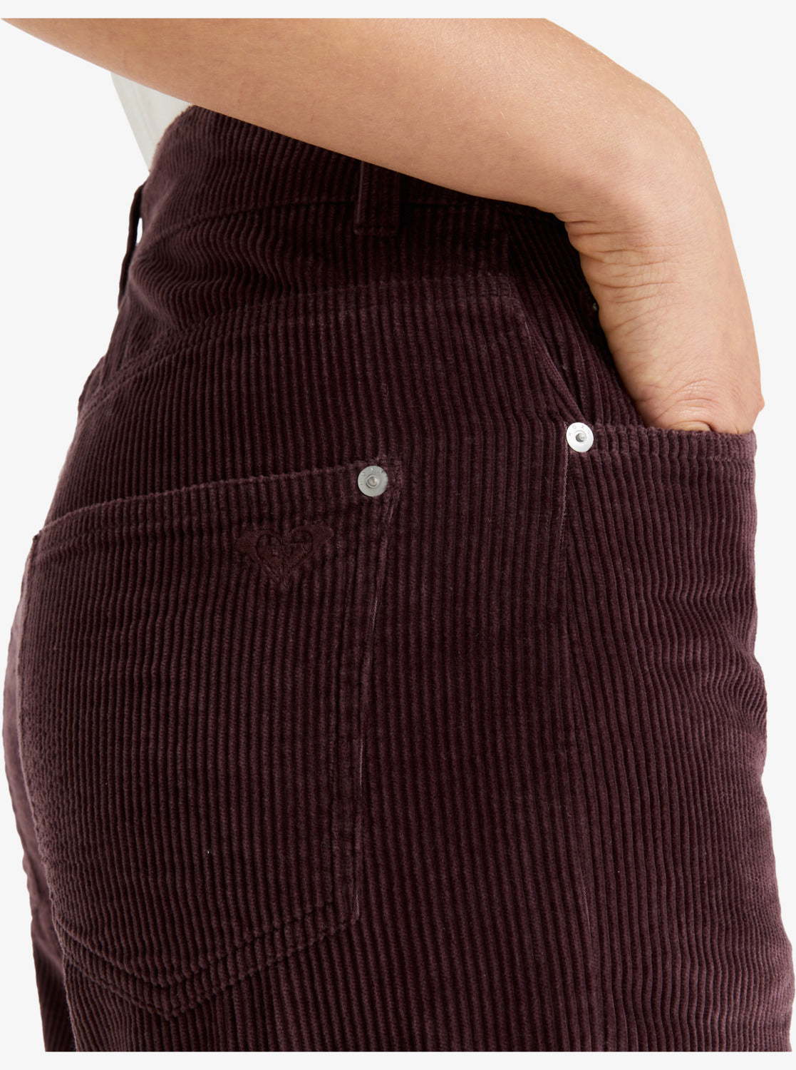 Roxy Womens Surf On Cloud Corduroy Wide Leg Trousers - Huckleberry - ManGo Surfing