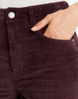 Roxy Womens Surf On Cloud Corduroy Wide Leg Trousers - Huckleberry