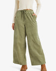 Roxy Womens Lekeitio Knit Corduroy Trousers - Oil Green