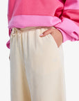 Roxy Womens Lekeitio Knit Corduroy Trousers - Parchment