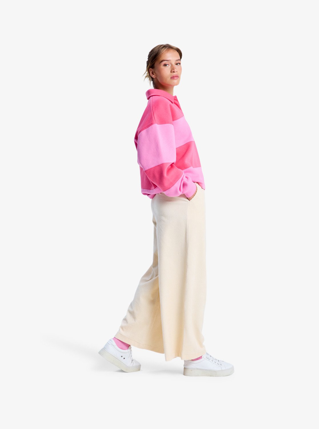 Roxy Womens Lekeitio Knit Corduroy Trousers - Parchment