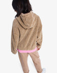 Roxy Womens City Track Oversized Hooded Zip Fleece - Woodsmoke