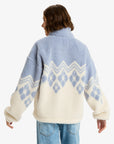 Roxy Womens Mountain Story Half Zip Fleece - Egret