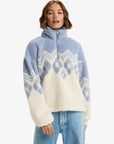 Roxy Womens Mountain Story Half Zip Fleece - Egret