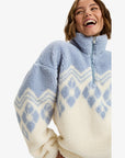 Roxy Womens Mountain Story Half Zip Fleece - Egret