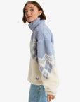 Roxy Womens Mountain Story Half Zip Fleece - Egret