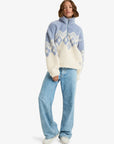 Roxy Womens Mountain Story Half Zip Fleece - Egret