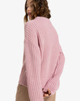 Roxy Womens Coming Home Crew Neck Sweater - Bleached Mauve - ManGo Surfing