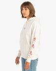 RVCA Womens Roses Only Pullover Hoodie - Salt