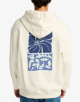 RVCA Mens Hibiscus Stamp Pullover Hoodie - Salt