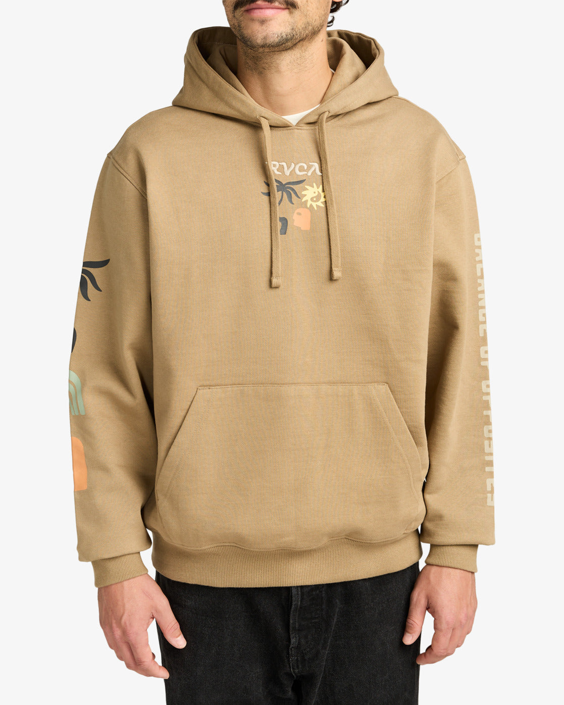 RVCA Mens Deep Think Hoodie - Coyote