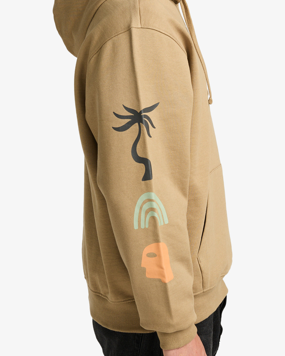 RVCA Mens Deep Think Hoodie - Coyote