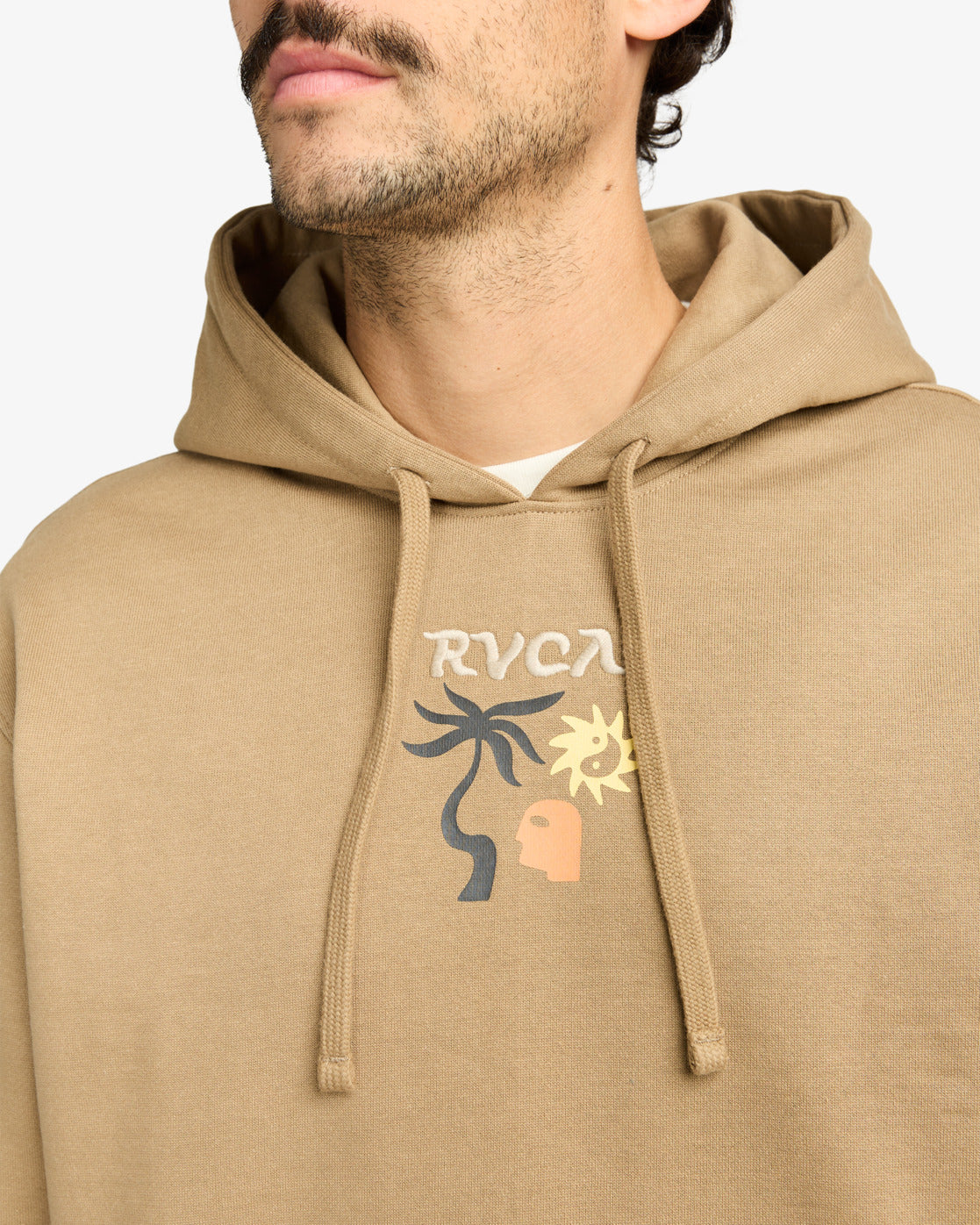 RVCA Mens Deep Think Hoodie - Coyote