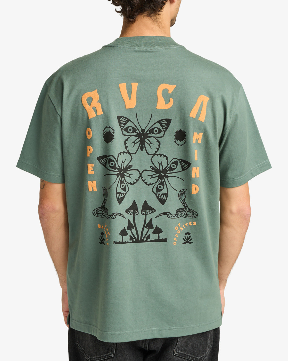 RVCA Mens Butterfly Poster T-Shirt - Balsam Green