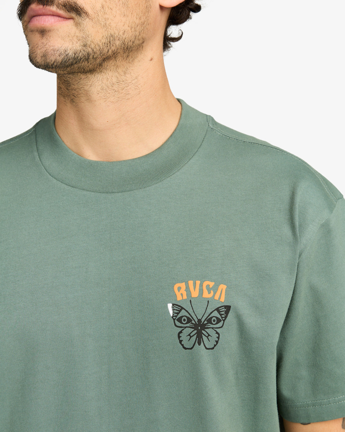RVCA Mens Butterfly Poster T-Shirt - Balsam Green