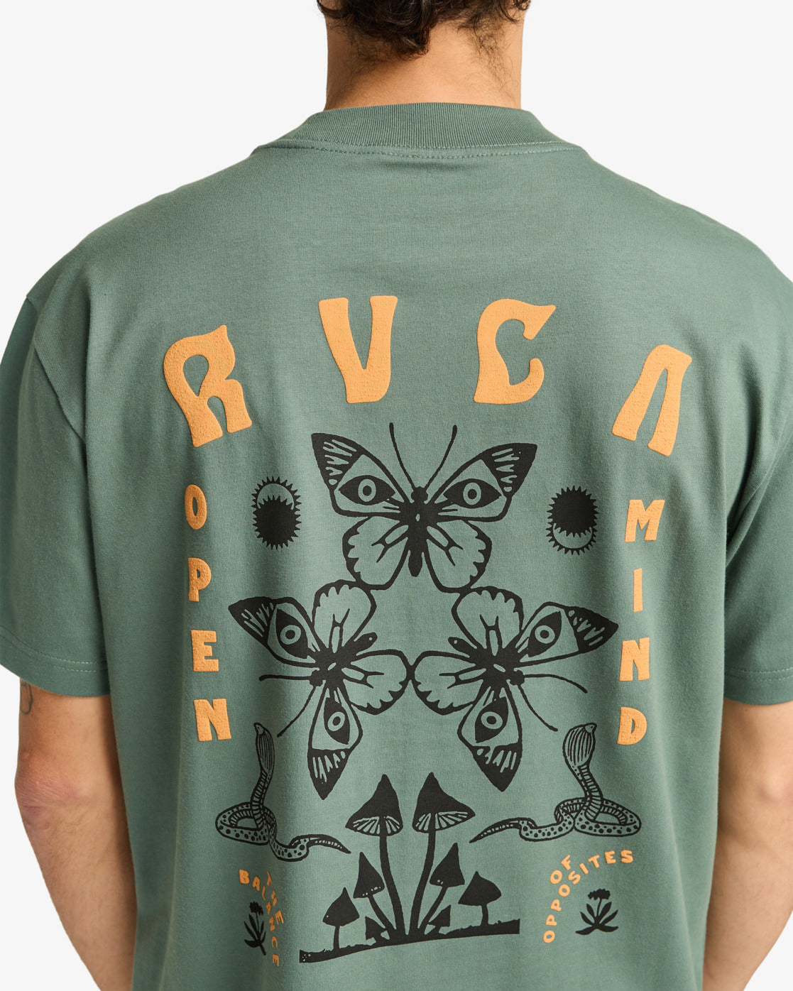 RVCA Mens Butterfly Poster T-Shirt - Balsam Green