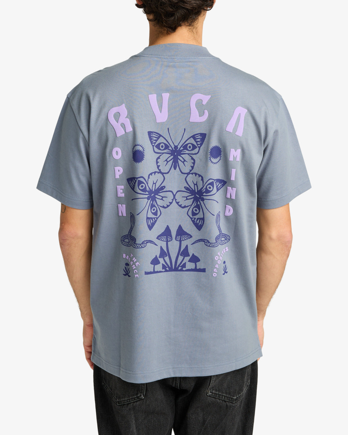 RVCA Mens Butterfly Poster T-Shirt - Flint Stone