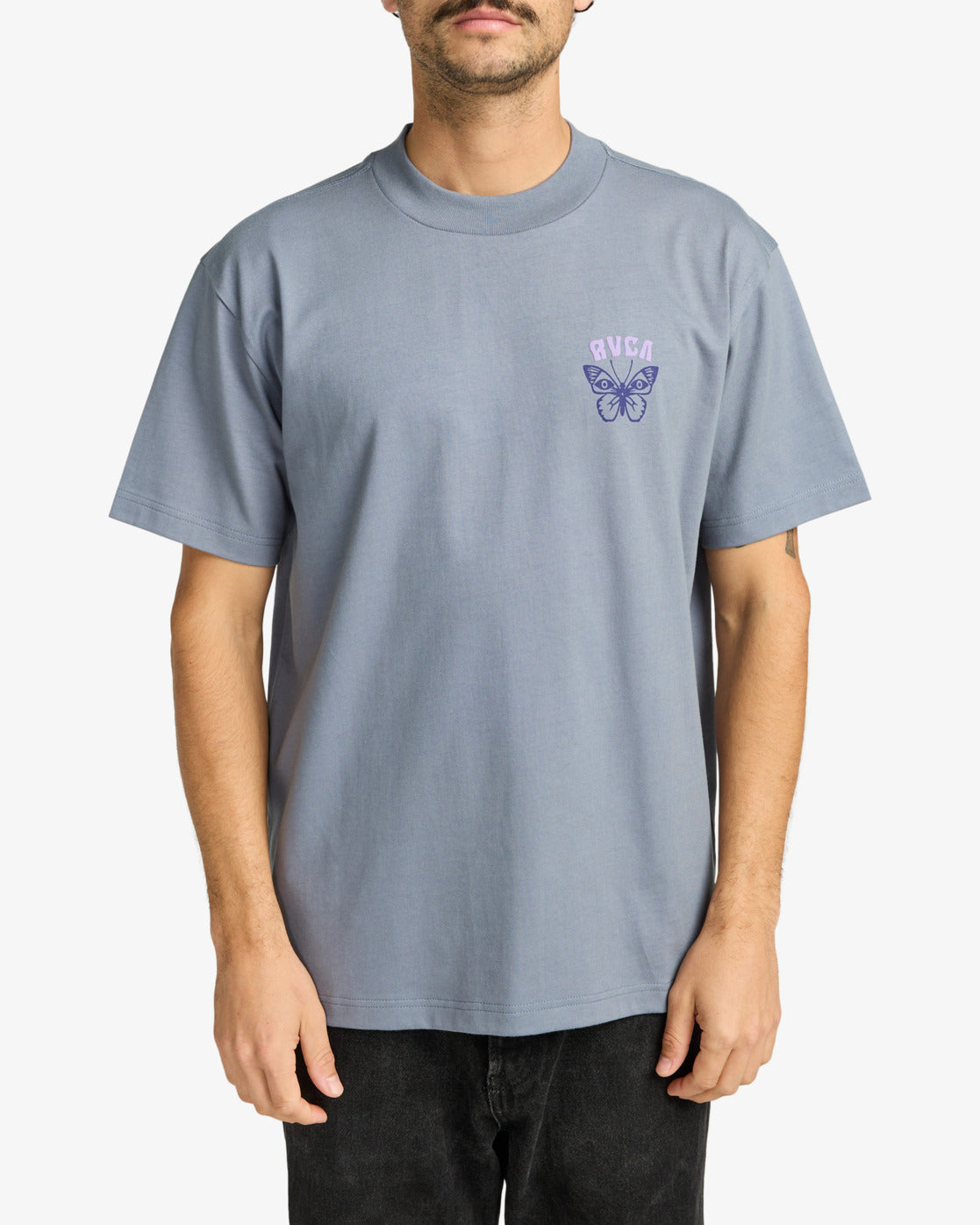 RVCA Mens Butterfly Poster T-Shirt - Flint Stone