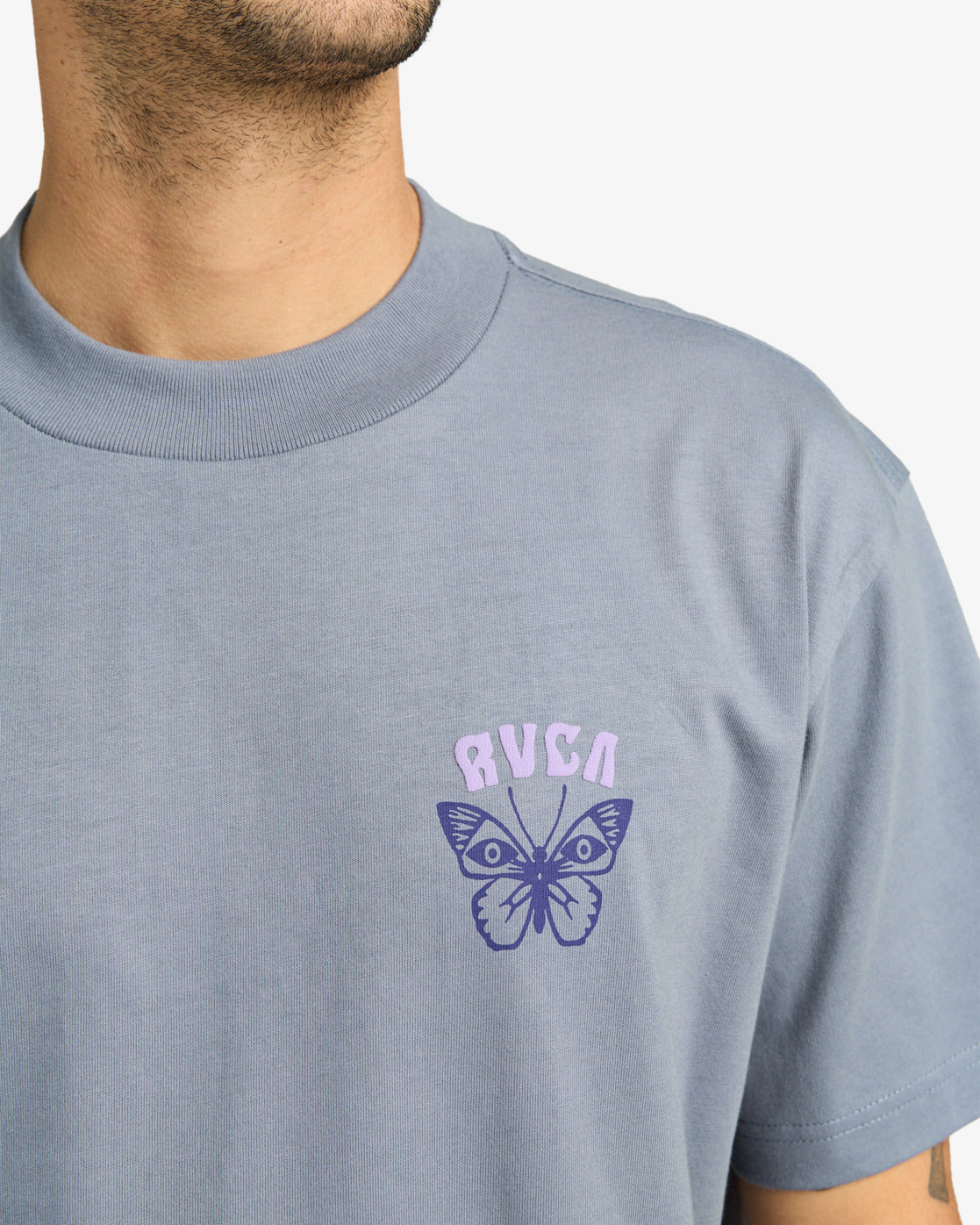 RVCA Mens Butterfly Poster T-Shirt - Flint Stone