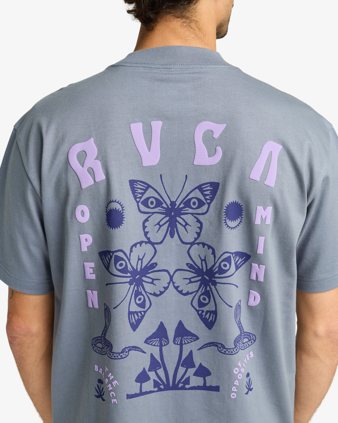 RVCA Mens Butterfly Poster T-Shirt - Flint Stone