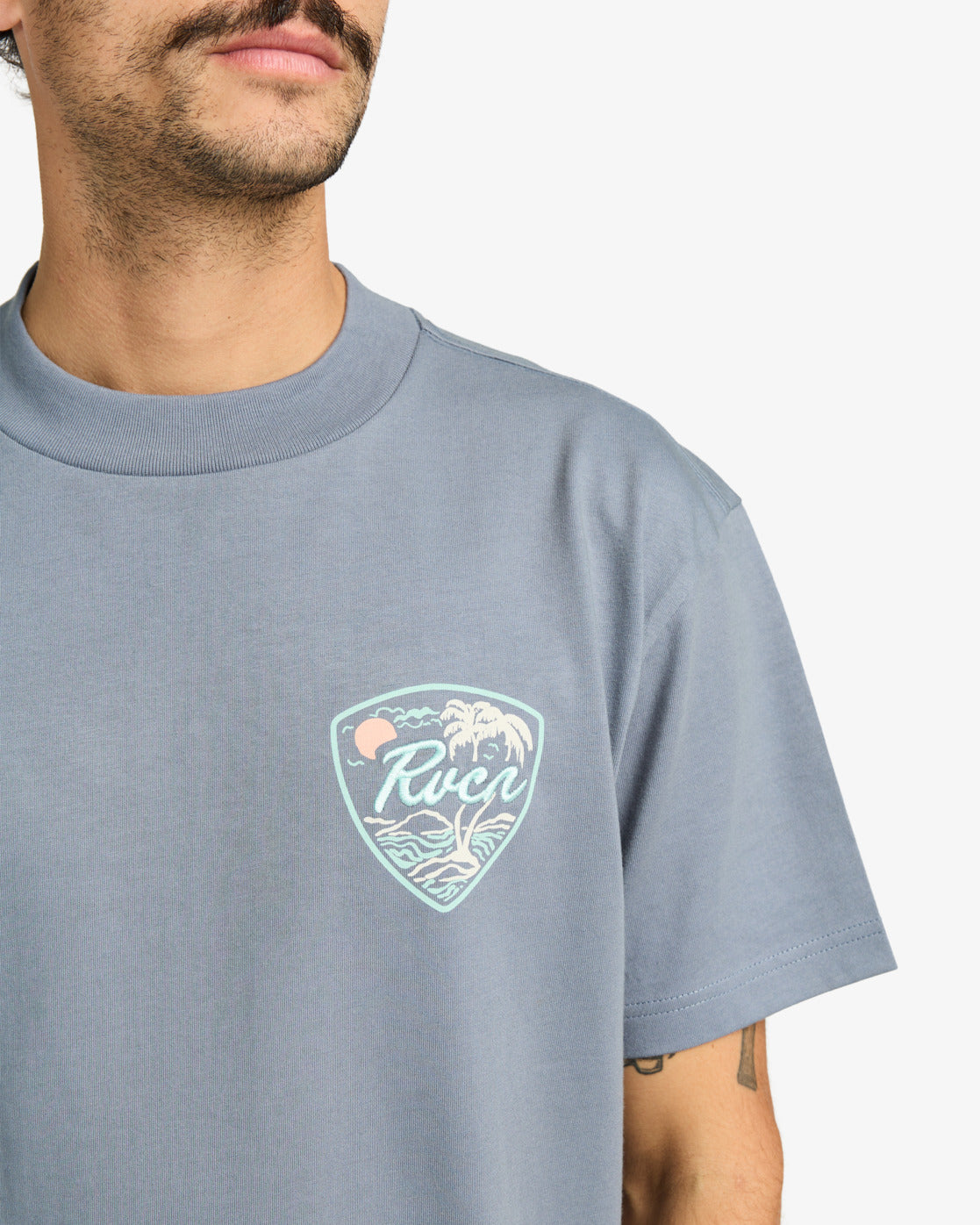 RVCA Mens Currents T-Shirt - Flint Stone