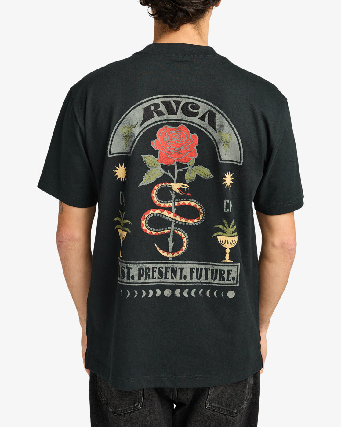 RVCA Mens Roses Poster T-Shirt - Black