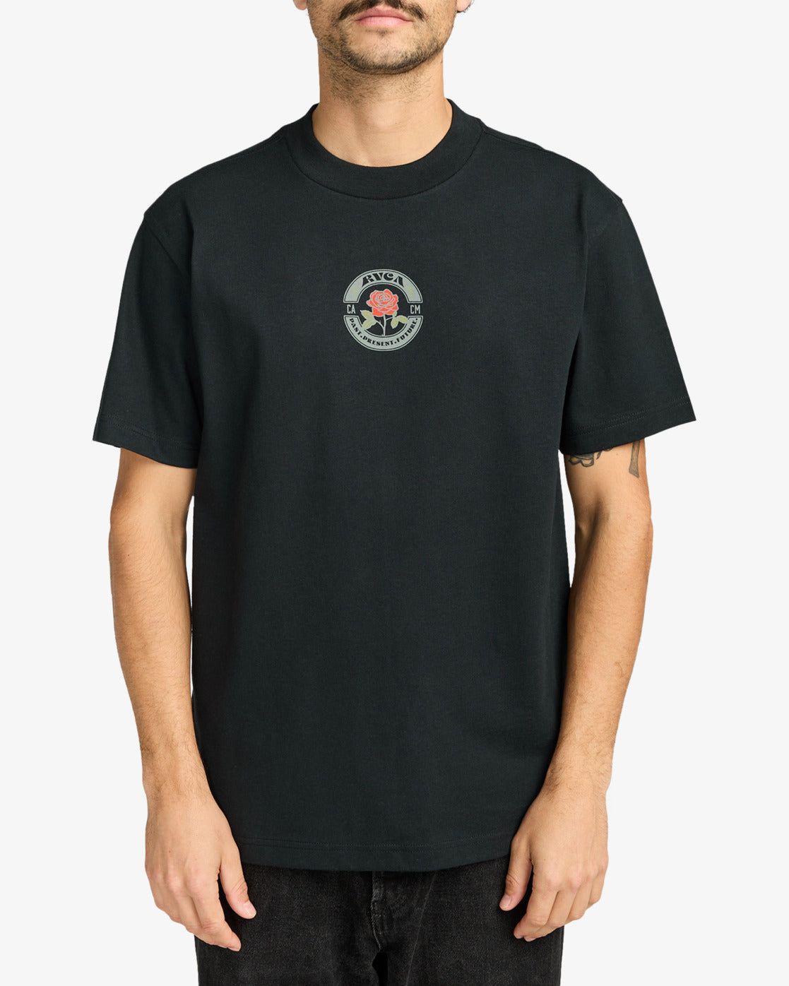 RVCA Mens Roses Poster T-Shirt - Black