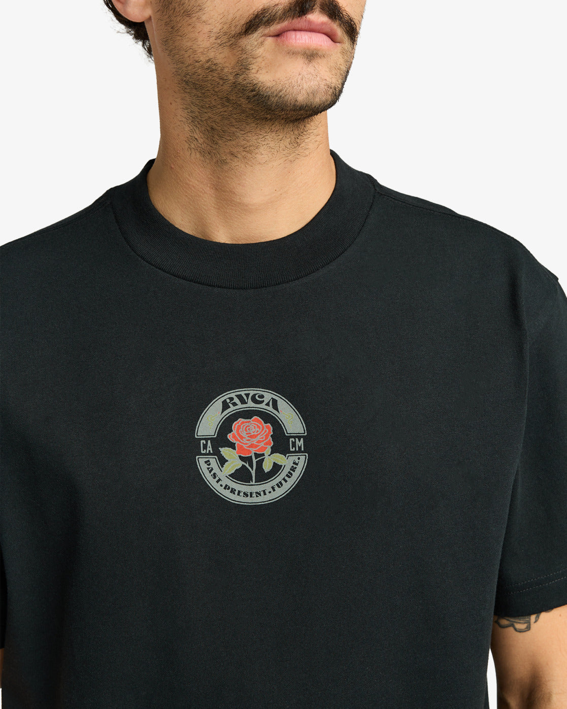 RVCA Mens Roses Poster T-Shirt - Black