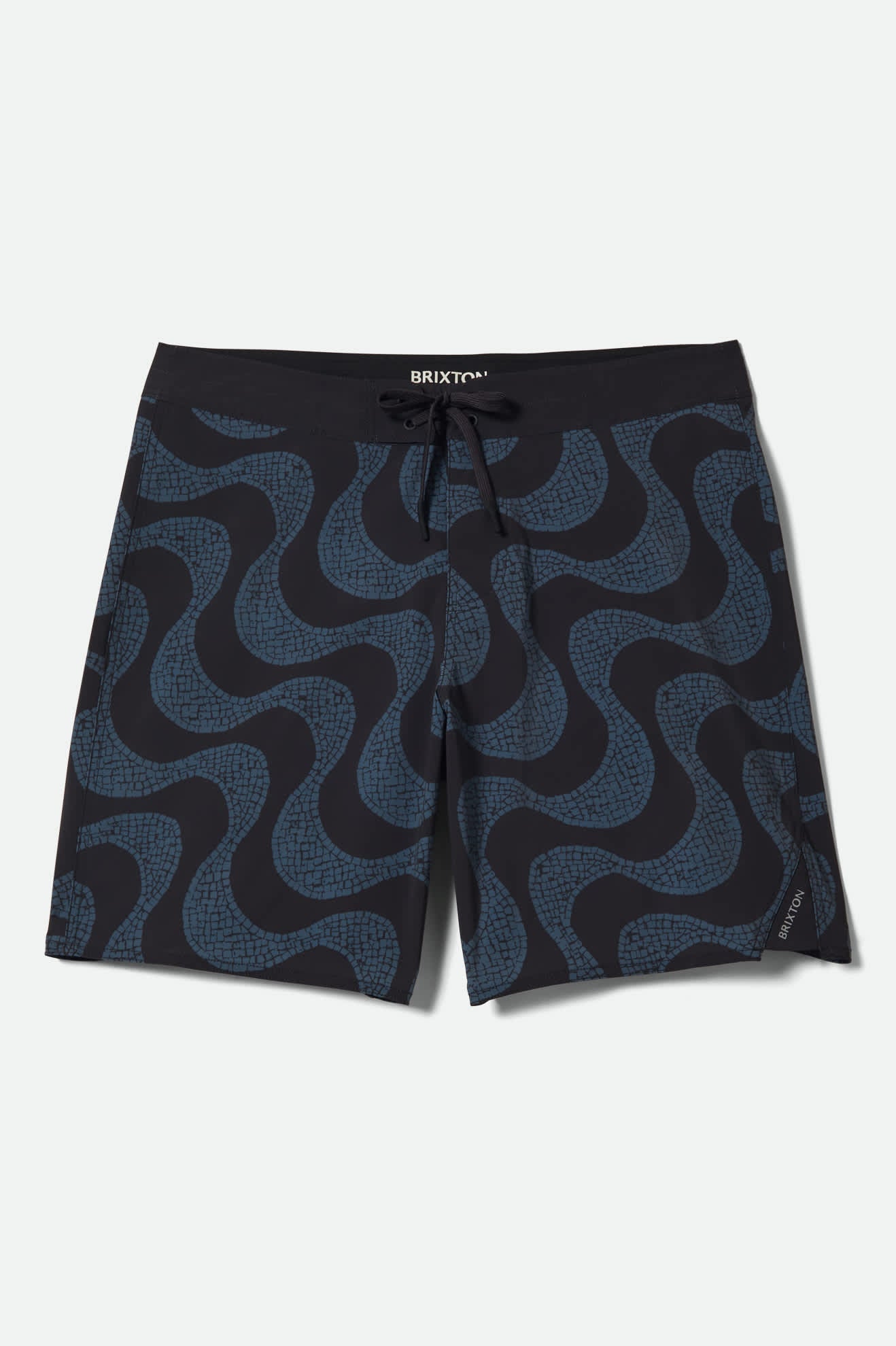 Brixton Blitz 19" Boardshorts -  Black/Future Grey Warped Tile