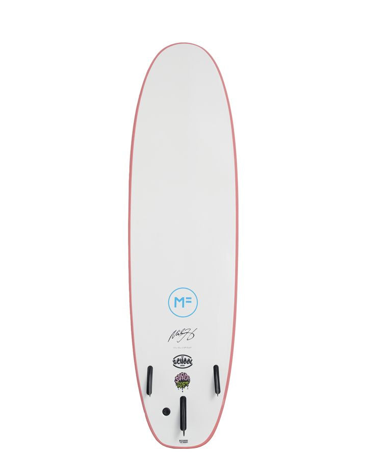 7'0 Surf School Super Soft Surfboard - Screw Thru 3F - Coral - ManGo Surfing