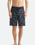 Brixton Blitz 19" Boardshorts -  Black/Future Grey Warped Tile