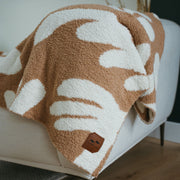 Slowtide Kingston Plush Knit Throw Blanket - Mocha