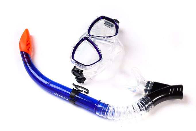 Vision Adults Vision Dive Silicone Mask and Snorkel Set - Blue