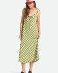 Brixton Womens The Tie Dress - Sublime Green Checkerboard