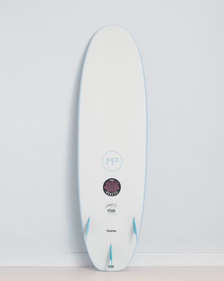 7'6 Beastie Epoxy Lam - Futures 3F Surfboard - Sky Blue - ManGo Surfing