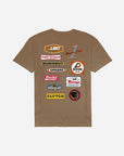 Lost Mens Burnout Vintage Dye T-Shirt - Walnut - ManGo Surfing