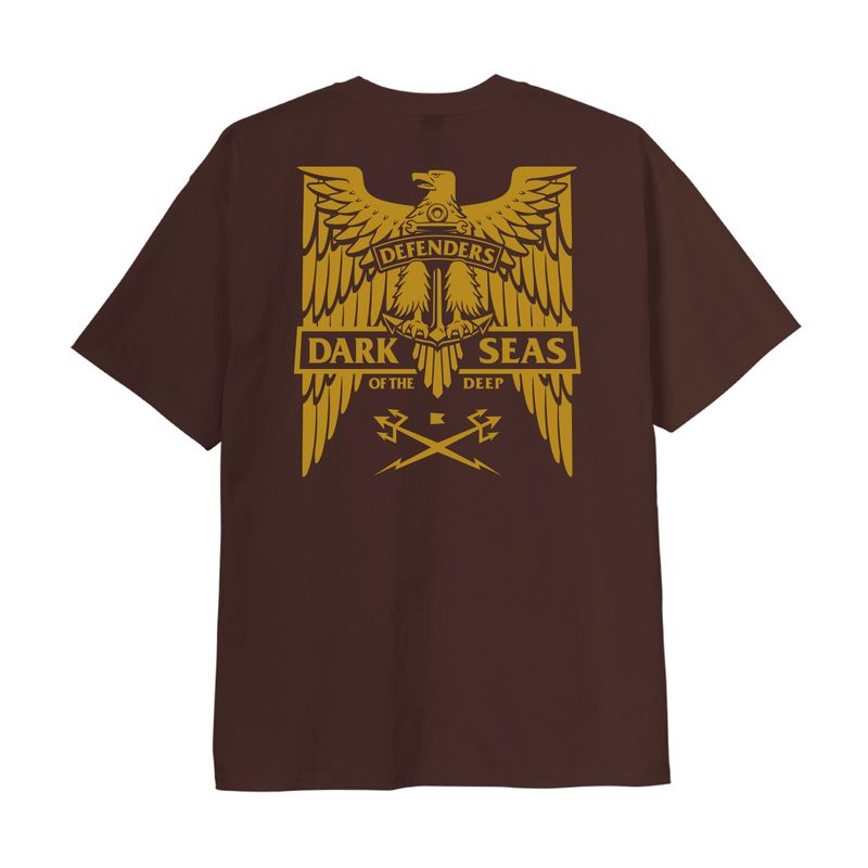 Dark Seas Homeland Heavyweight Short Sleeve T-Shirt - Java Brown