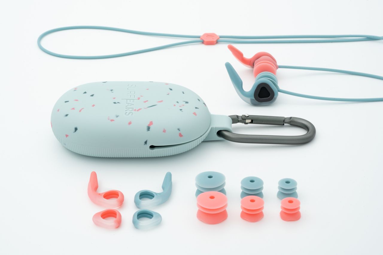 Surf Ears 4.0 Ear Plugs - Coral/Sky - ManGo Surfing