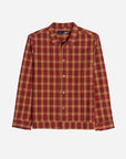 Lost Mens Pacific Long Sleeve Flannel Overshirt - Maroon - ManGo Surfing